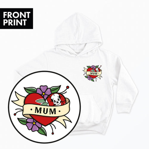 Mum Kids Hoodie (Unisex)-Tattoo Clothing, Tattoo Hoodie, JH001B-Broken Society