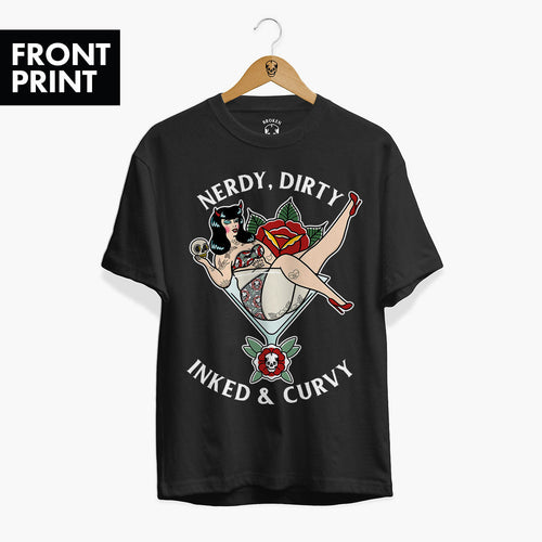 Nerdy Dirty T-shirt (Unisex)-Tattoo Clothing, Tattoo T-Shirt, N03-Broken Society