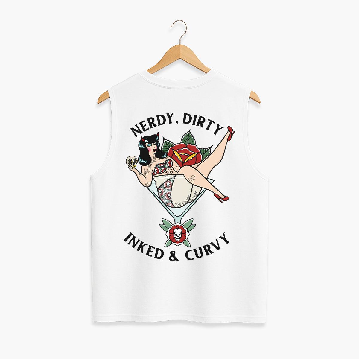 Nerdy Dirty Sleeveless T-Shirt (Unisex)-Tattoo Clothing, Tattoo Sleeveless T-Shirt, EP01S-Broken Society