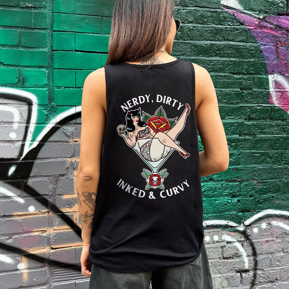 Nerdy Dirty Tank (Unisex)-Tattoo Clothing, Tattoo Tank, 03980-Broken Society