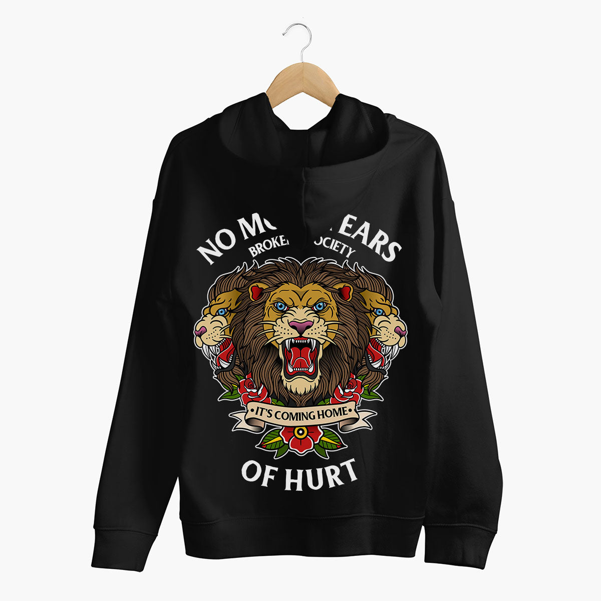 No More Years Of Hurt Hoodie (Unisex)-Tattoo Clothing, Tattoo Hoodie, JH001-Broken Society