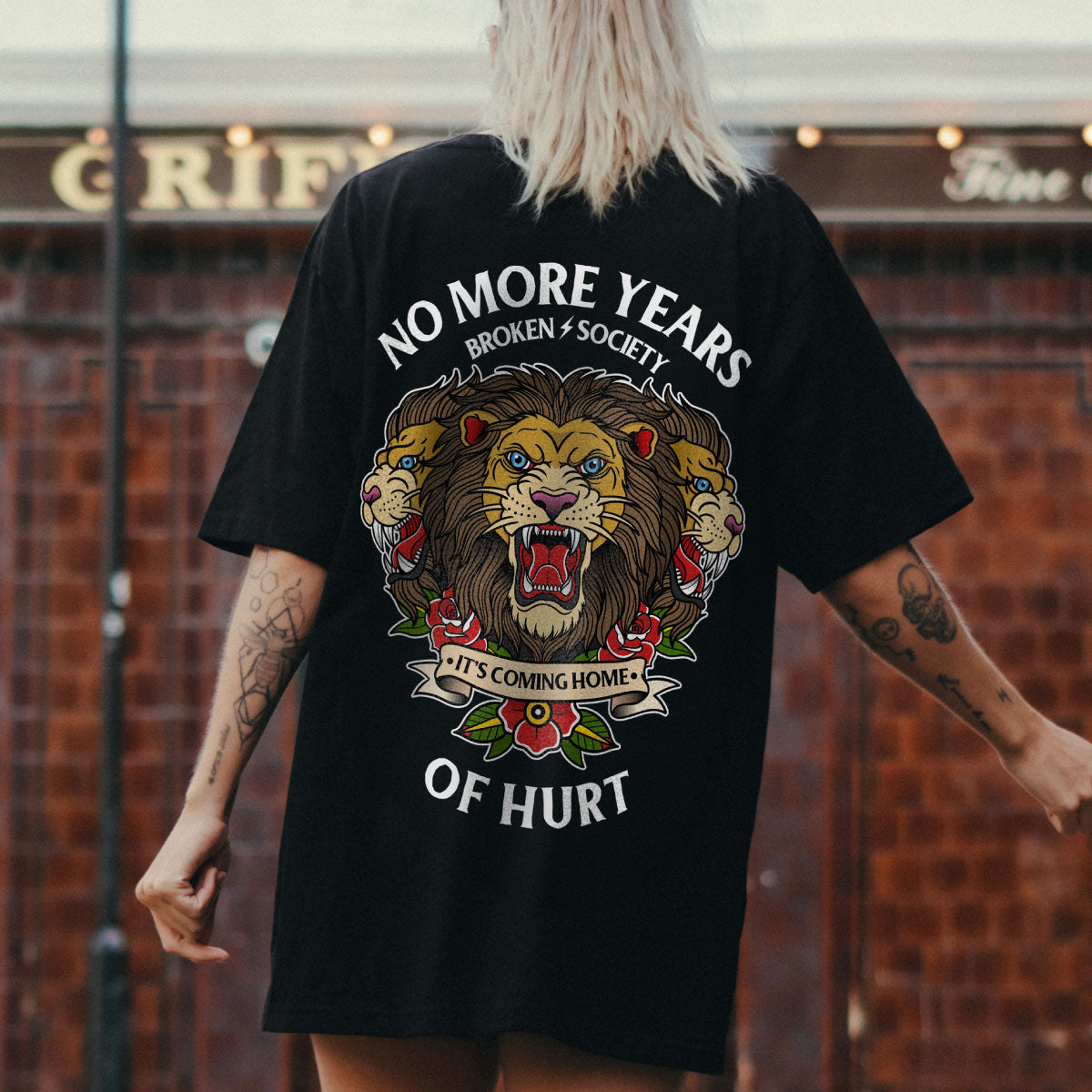 No More Years Of Hurt T-Shirt (Unisex)-Tattoo Clothing, Tattoo T-Shirt, EP01-Broken Society