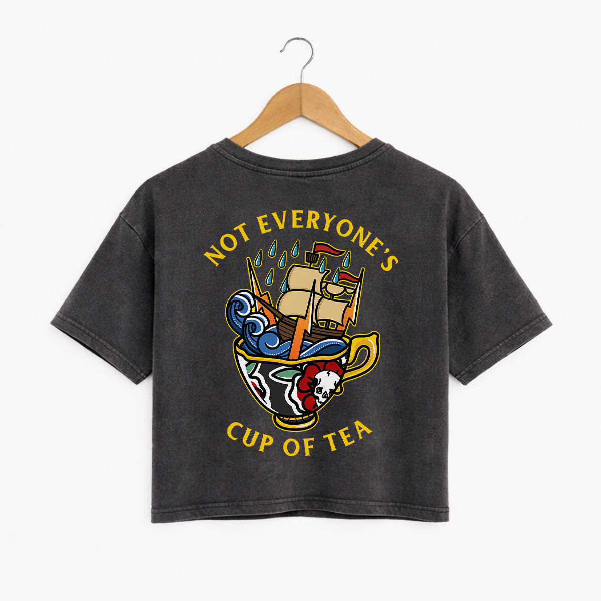 Not Everyone's Cup Of Tea Boxy Women's Fit T-Shirt-Tattoo Clothing, Tattoo T-Shirt, EP026-Broken Society