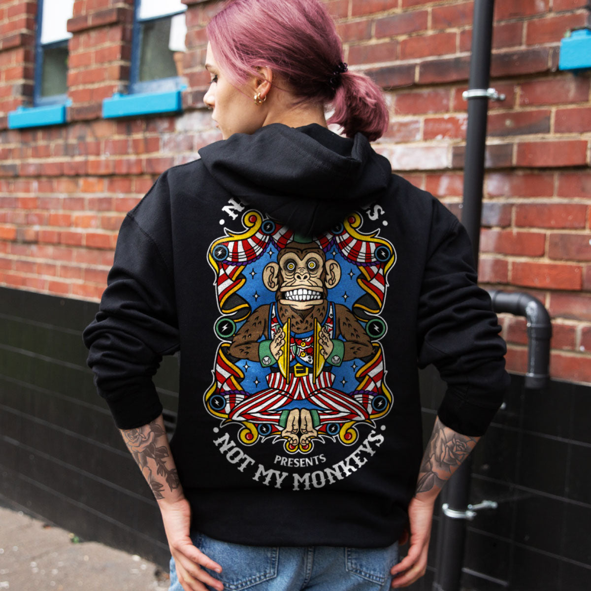 Not My Circus Hoodie (Unisex)-Tattoo Clothing, Tattoo Hoodie, JH001-Broken Society