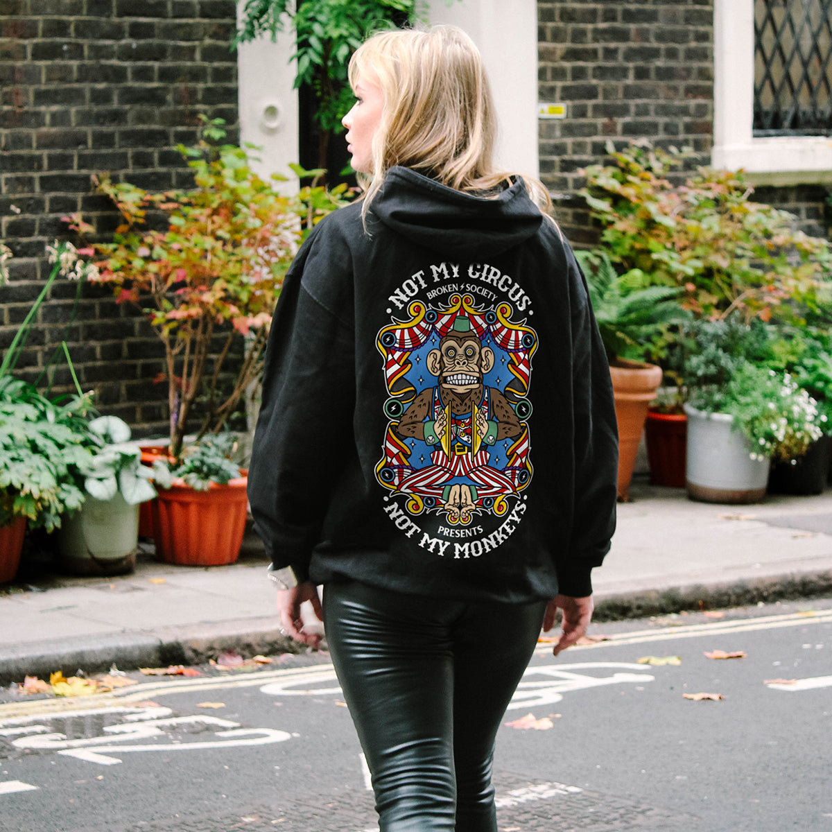 Not My Circus Hoodie (Unisex)-Tattoo Clothing, Tattoo Hoodie, JH001-Broken Society