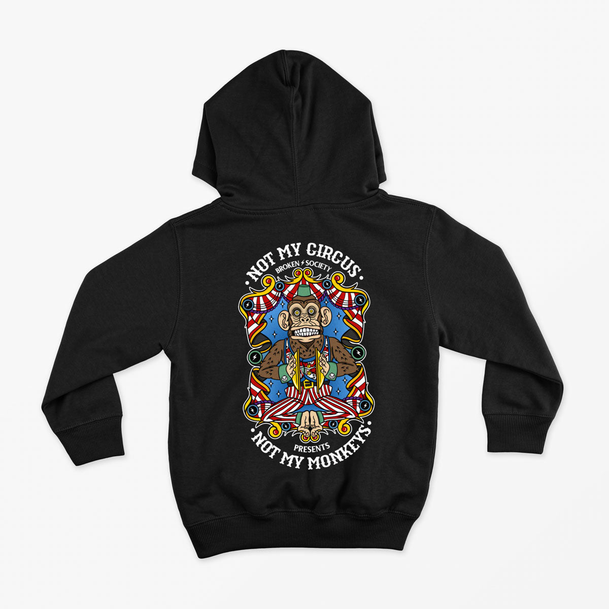 Not My Circus Kids Hoodie (Unisex)-Tattoo Clothing, Tattoo Hoodie, JH001J-Broken Society