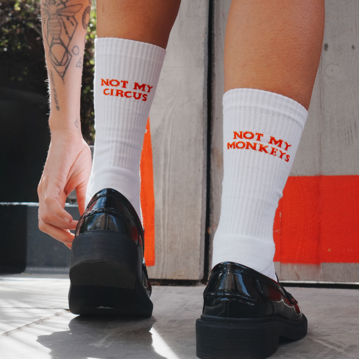 Not My Circus Socks (Unisex)-Tattoo Apparel, Tattoo Accessories, Tattoo Gift, Tattoo Socks-Broken Society