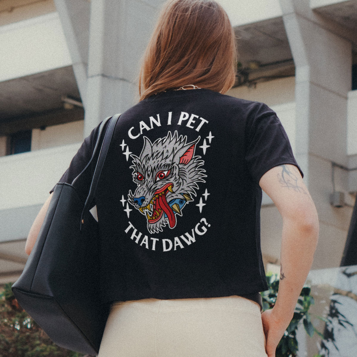 Pet That Dawg Boxy Fit T-Shirt-Tattoo Clothing, Tattoo T-Shirt, EP026-Broken Society