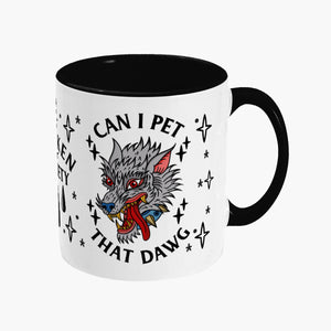 Pet That Dawg Mug-Tattoo Apparel, Tattoo Accessories, Tattoo Gift, Tattoo Coffee Mug, 11oz White Ceramic-Broken Society