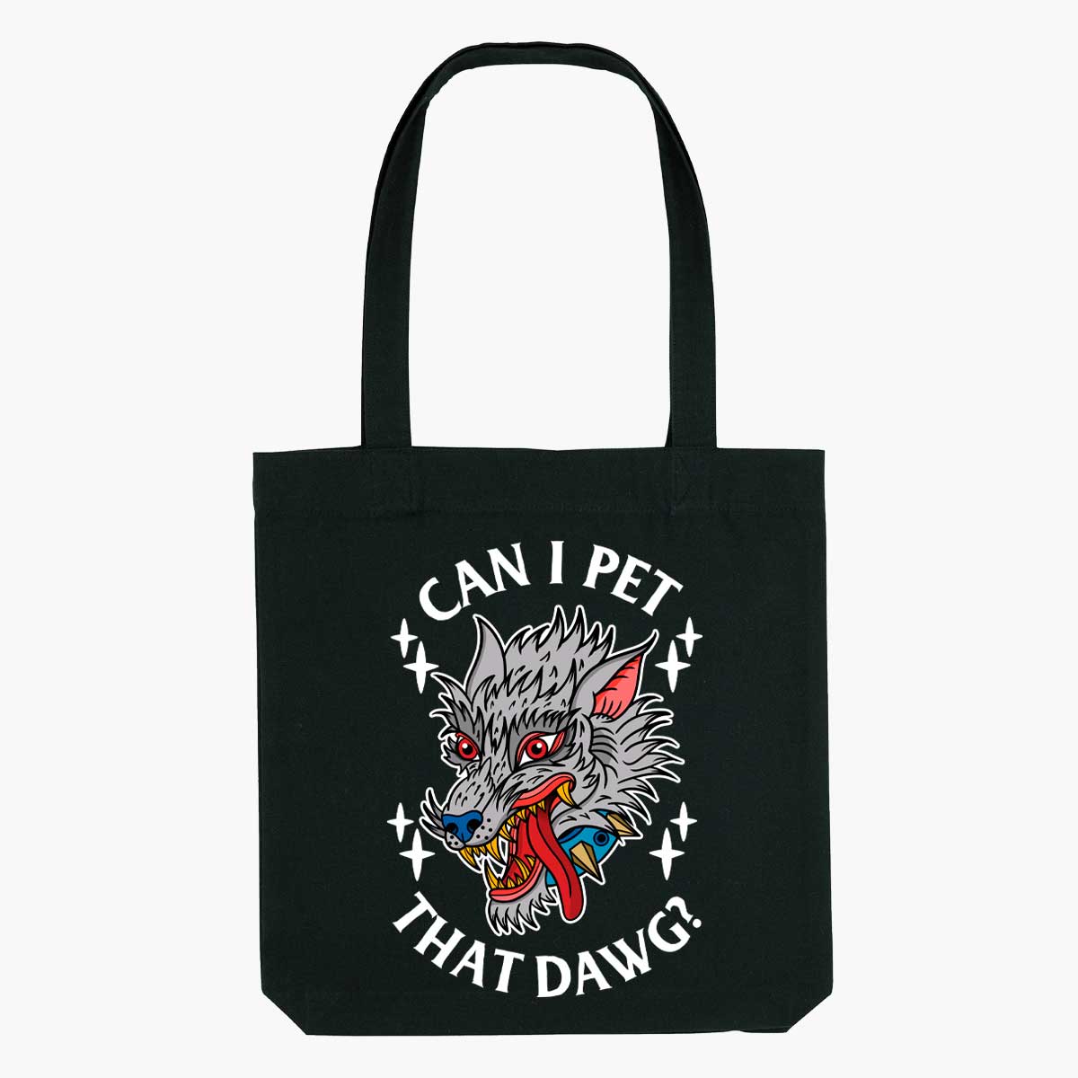 Pet That Dawg Strong-As-Hell Tote Bag-Tattoo Apparel, Tattoo Accessories, Tattoo Gift, Tattoo Tote Bag-Broken Society