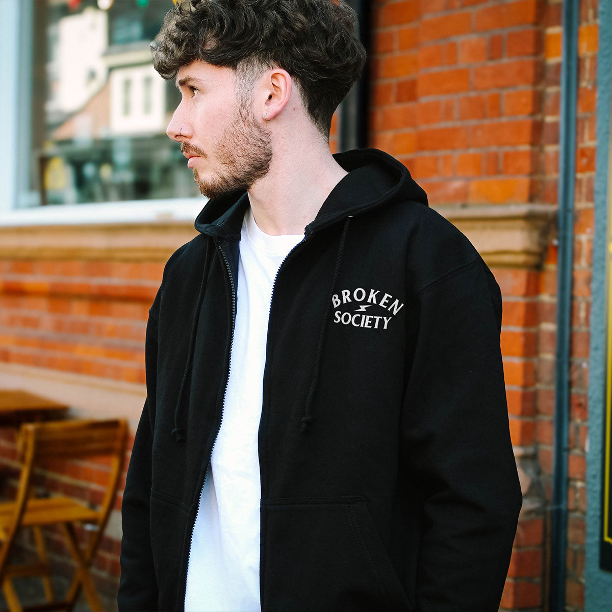 Pet That Dawg Zip-Up Hoodie (Unisex)-Tattoo Clothing, Tattoo Zip-Up Hoodie, JH050-Broken Society