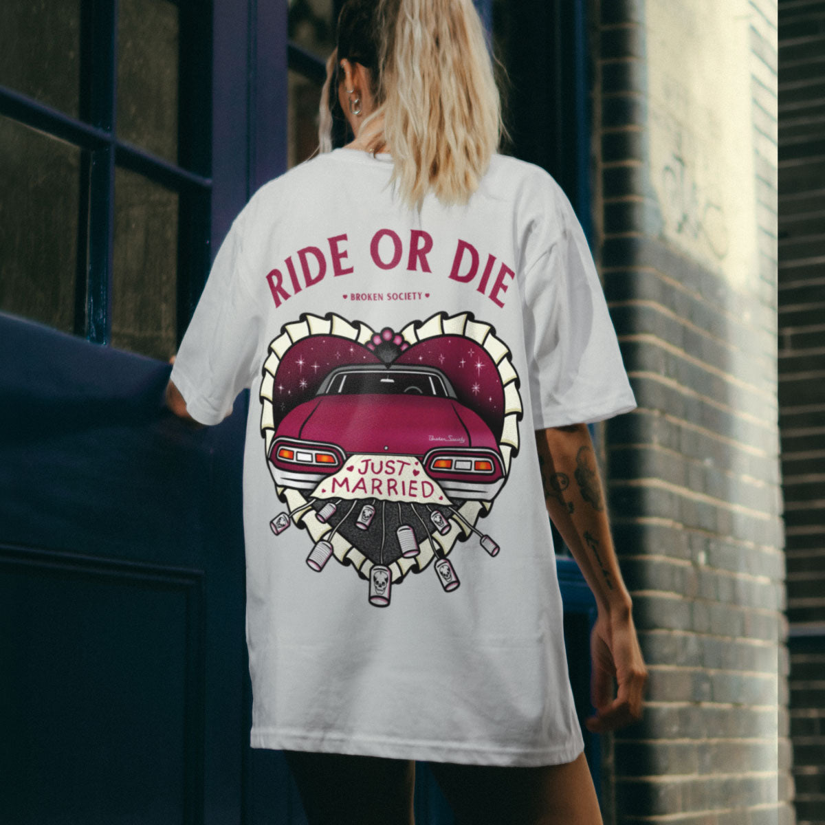 Ride Or Die T-Shirt (Unisex)-Tattoo Clothing, Tattoo T-Shirt, EP01-Broken Society