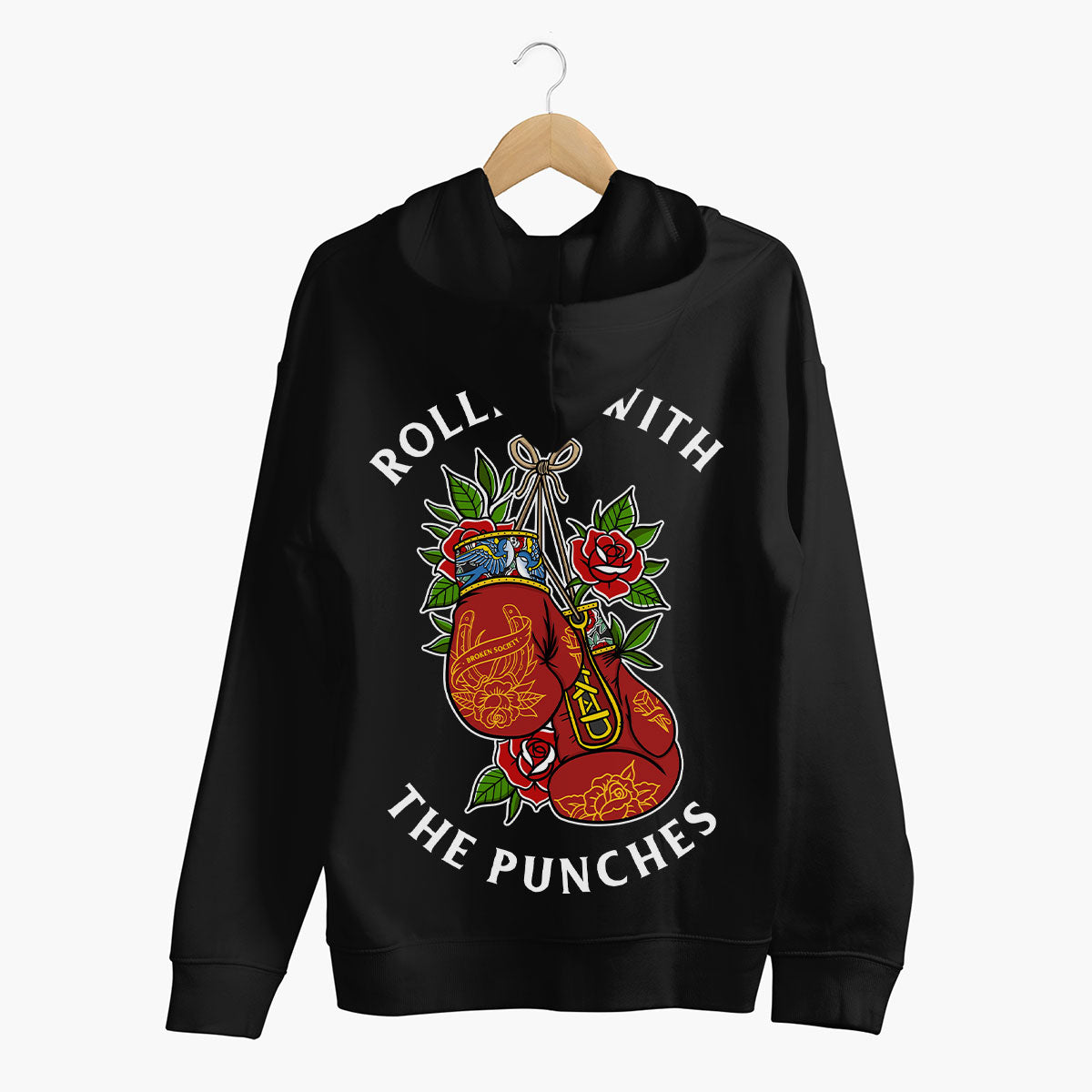 Rolling With The Punches Hoodie (Unisex)-Tattoo Clothing, Tattoo Hoodie, JH001-Broken Society