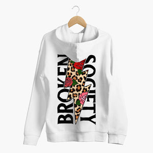 Roses And Animal Print Hoodie (Unisex)-Tattoo Clothing, Tattoo Hoodie, JH001-Broken Society