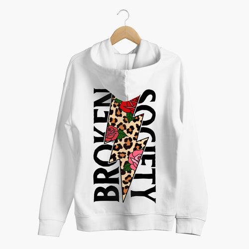 Roses And Animal Print Hoodie (Unisex)-Tattoo Clothing, Tattoo Hoodie, JH001-Broken Society