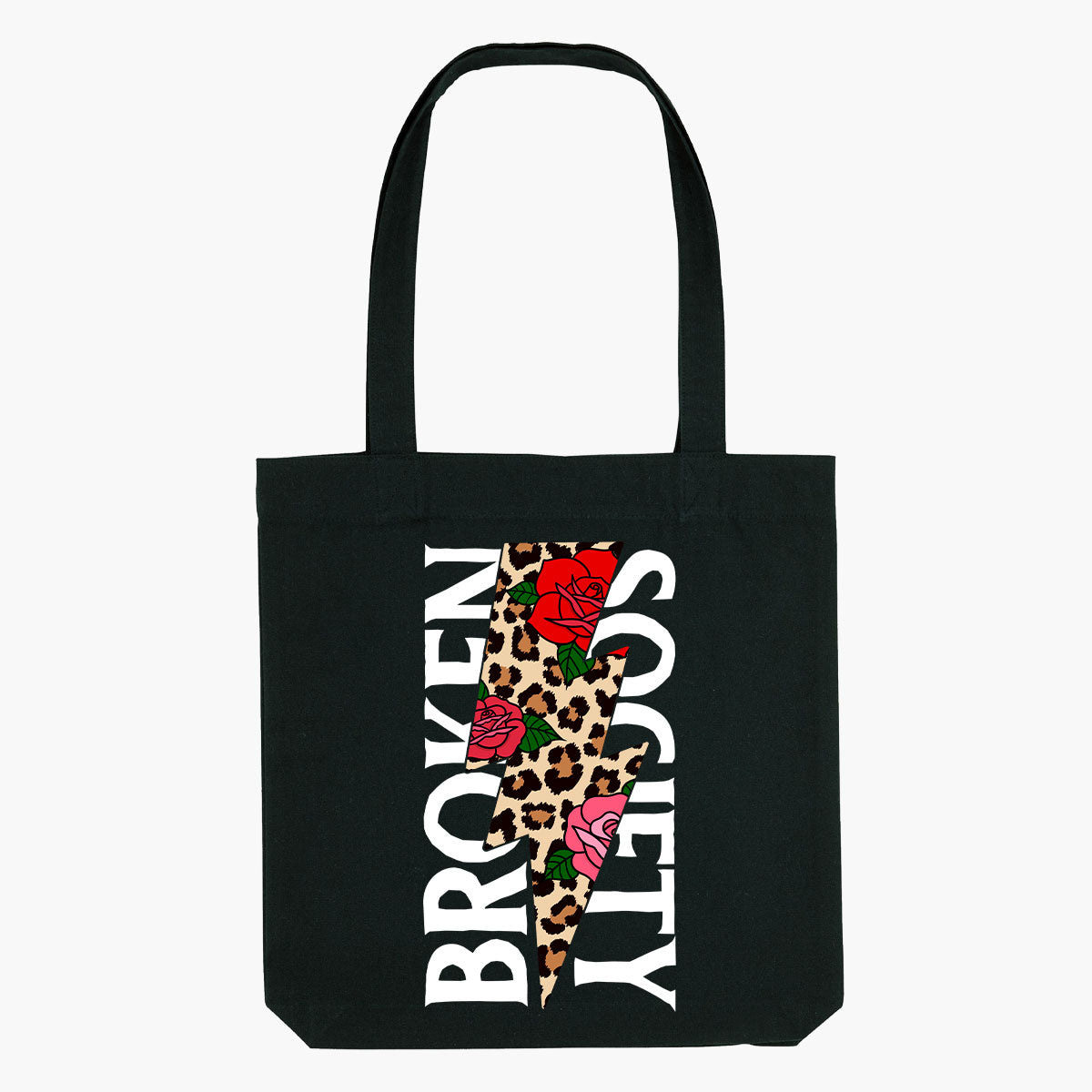 Roses Animal Print Strong As Hell Tote Bag