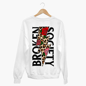 Roses And Animal Print Sweatshirt (Unisex)-Tattoo Clothing, Tattoo Sweatshirt, JH030-Broken Society