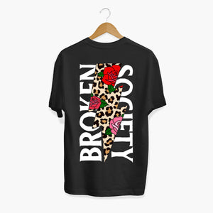 Roses And Animal Print T-shirt (Unisex)-Tattoo Clothing, Tattoo T-Shirt, N03-Broken Society