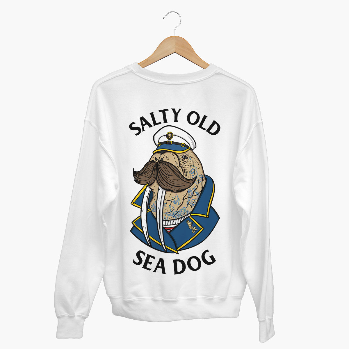 Salty Old Sea Dog Sweatshirt (Unisex)-Tattoo Clothing, Tattoo Sweatshirt, JH030-Broken Society