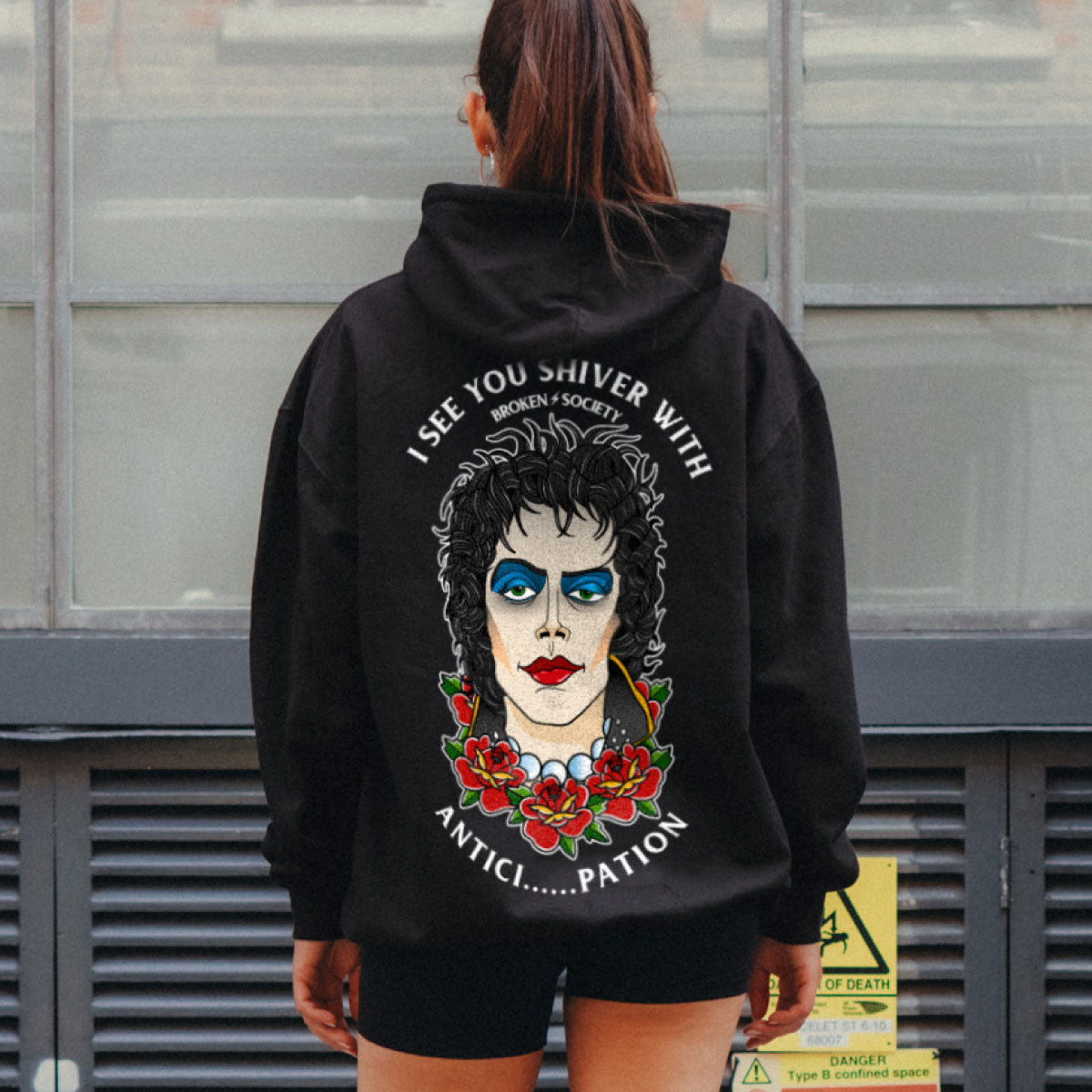 Shiver With Anticipation Hoodie (Unisex)-Tattoo Clothing, Tattoo Hoodie, JH001-Broken Society