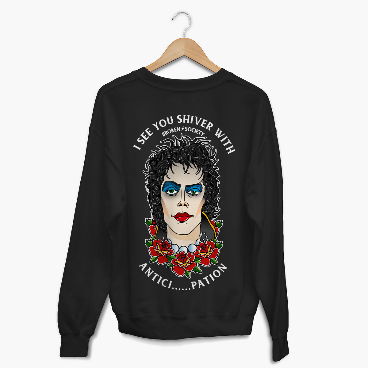 Shiver With Anticipation Sweatshirt (Unisex)-Tattoo Clothing, Tattoo Sweatshirt, JH030-Broken Society