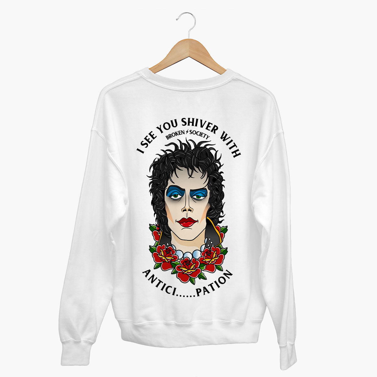 Shiver With Anticipation Sweatshirt (Unisex)-Tattoo Clothing, Tattoo Sweatshirt, JH030-Broken Society