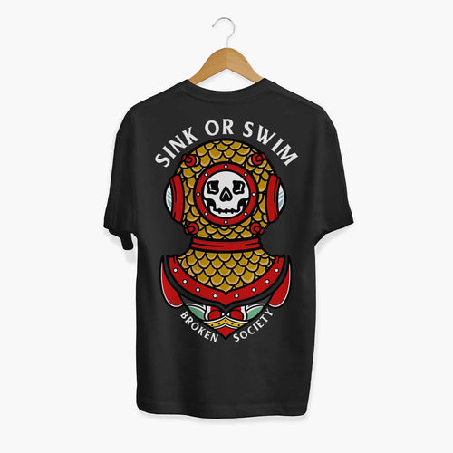 Sink or Swim T-shirt (Unisex)-Tattoo Clothing, Tattoo T-Shirt, N03-Broken Society