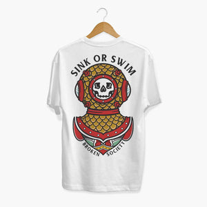 Sink or Swim T-shirt (Unisex)-Tattoo Clothing, Tattoo T-Shirt, N03-Broken Society