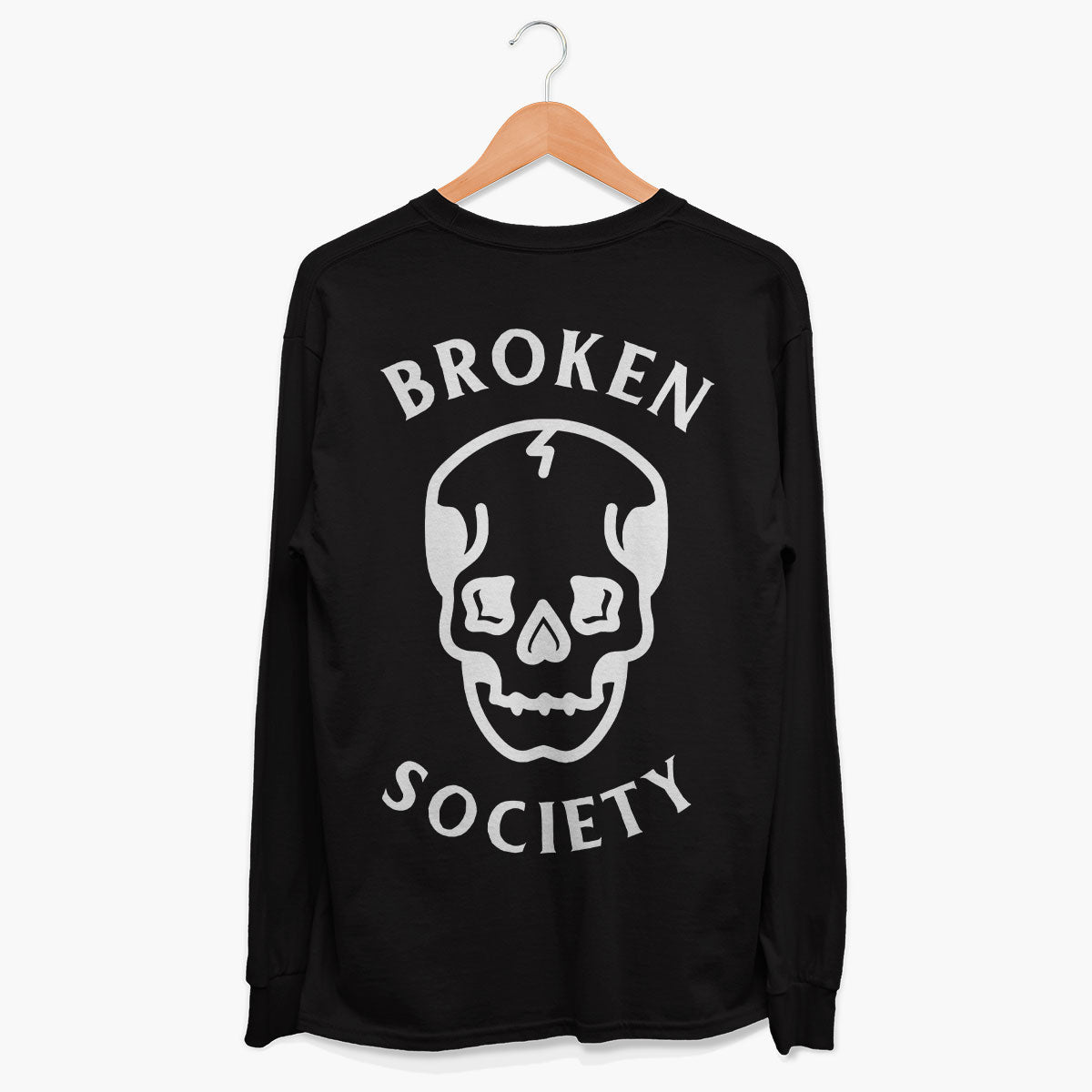 Skull Long Sleeve T-Shirt (Unisex)-Tattoo Clothing, Tattoo Long Sleeve T-Shirt, EP185L-Broken Society