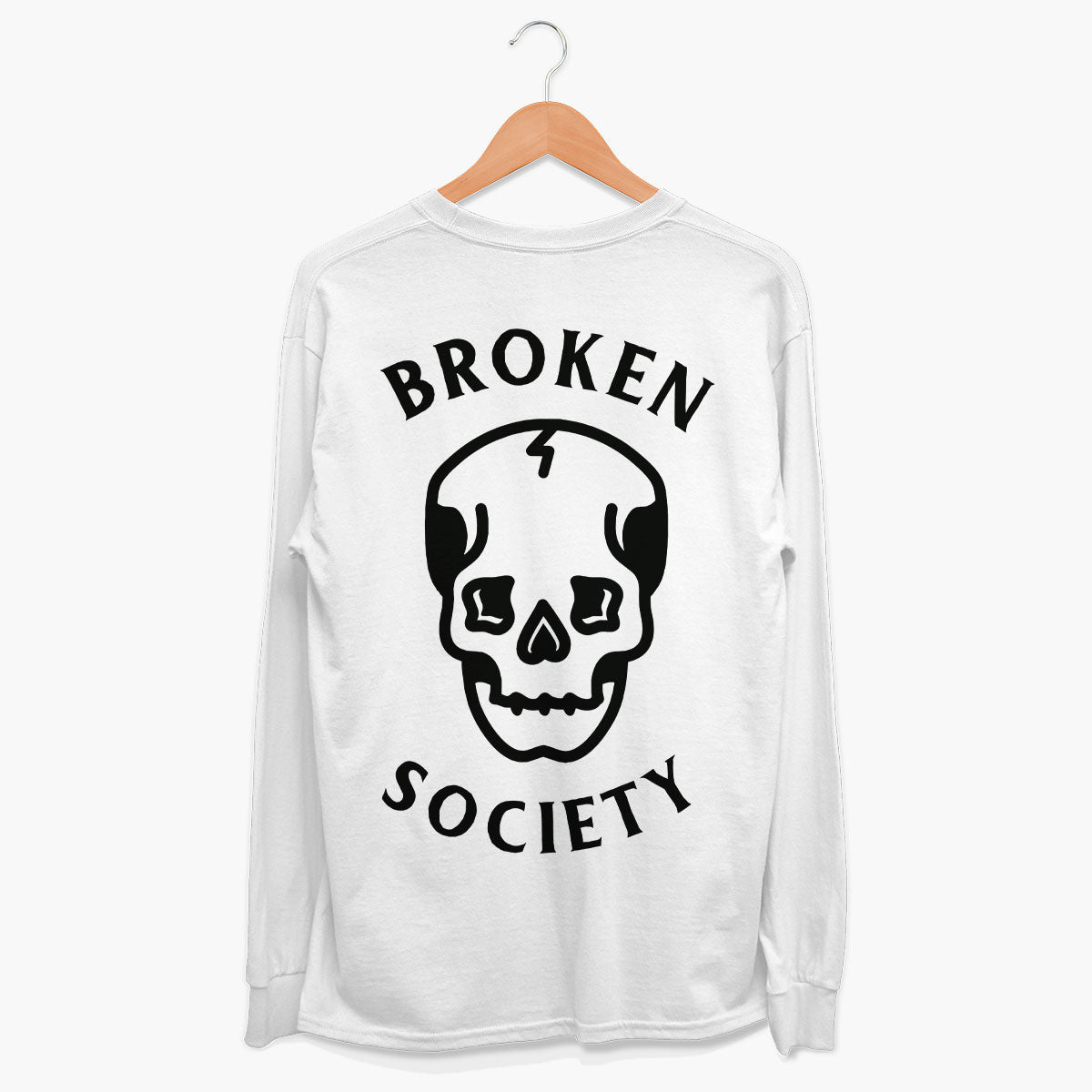 Skull Long Sleeve T-Shirt (Unisex)-Tattoo Clothing, Tattoo Long Sleeve T-Shirt, EP185L-Broken Society