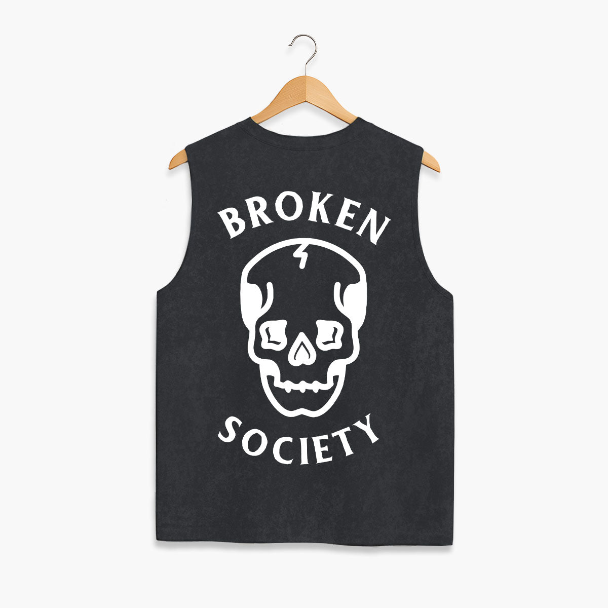 Skull Sleeveless T-Shirt (Unisex)-Tattoo Clothing, Tattoo Sleeveless T-Shirt, EP01S-Broken Society