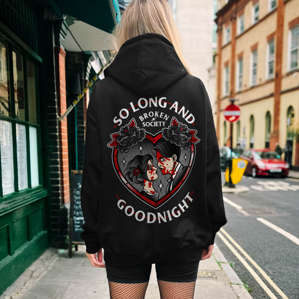 So Long And Goodnight Hoodie (Unisex)-Tattoo Clothing, Tattoo Hoodie, JH001-Broken Society
