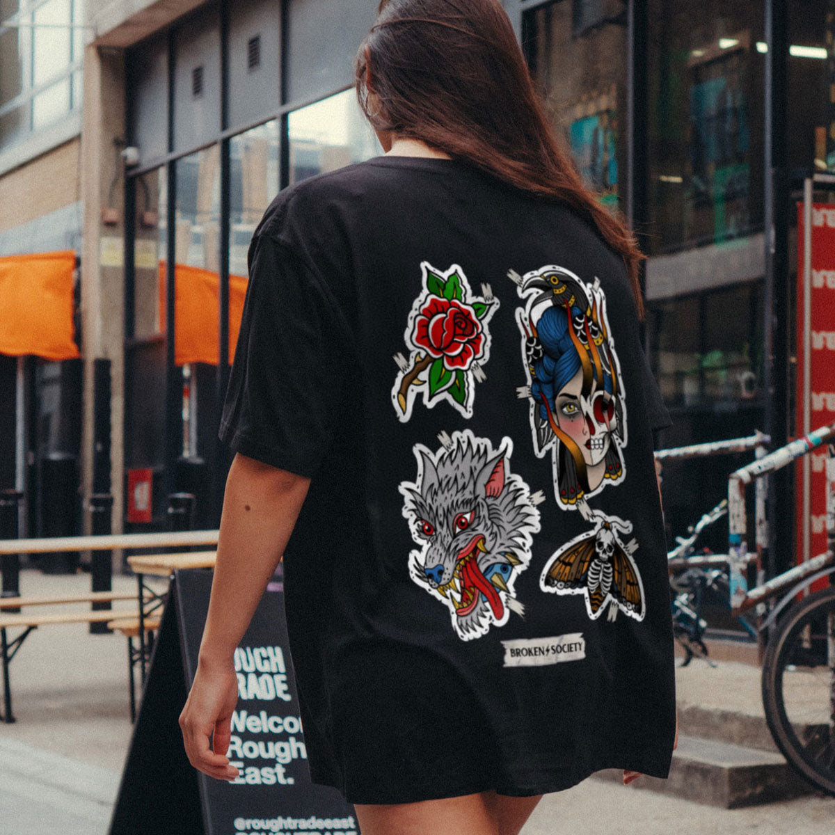 Sticker Flash Sheet T-Shirt (Unisex)-Tattoo Clothing, Tattoo T-Shirt, EP01-Broken Society