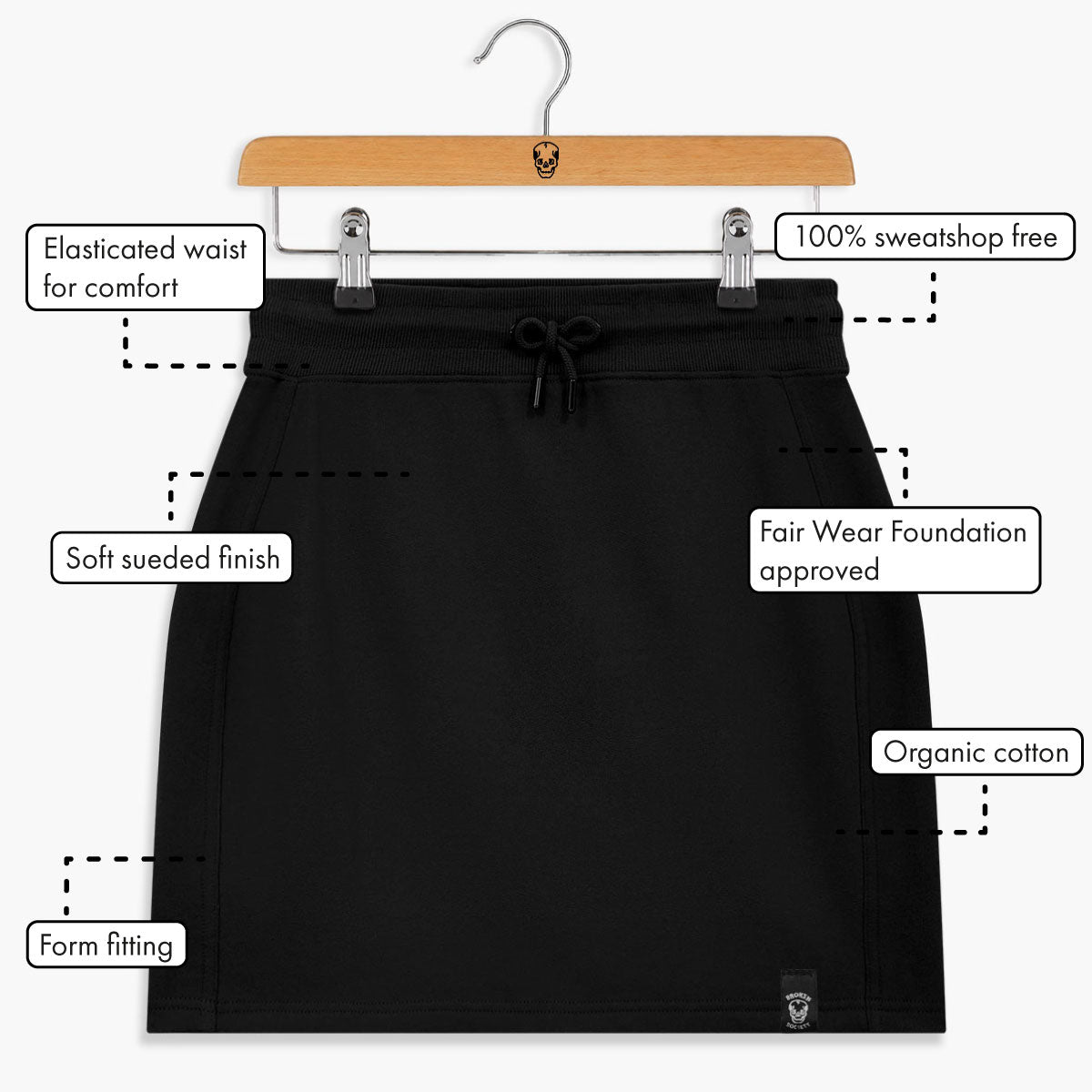 Sueded Skirt-Tattoo Clothing, Tattoo Skirt, EP343-Broken Society
