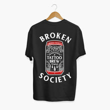 Load image into Gallery viewer, Tattoo Brew Back Print T-shirt (Unisex)-Tattoo Clothing, Tattoo T-Shirt, N03-Broken Society