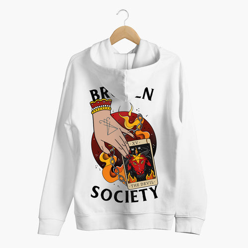 The Devil Tarot Hoodie (Unisex)-Tattoo Clothing, Tattoo Hoodie, JH001-Broken Society