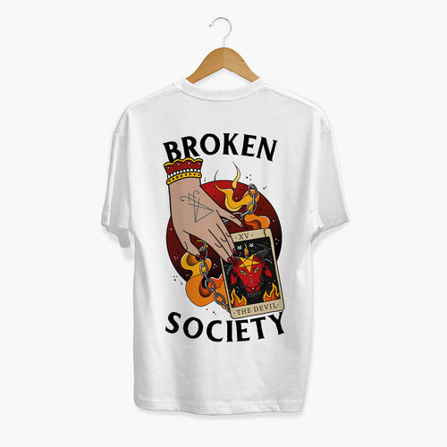 The Devil Tarot T-shirt (Unisex)-Tattoo Clothing, Tattoo T-Shirt, N03-Broken Society