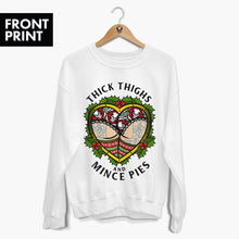 Load image into Gallery viewer, Thick Thighs Mince Pies Christmas Jumper (Unisex)-Tattoo Clothing, Tattoo Sweatshirt, JH030-Broken Society