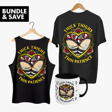 Load image into Gallery viewer, Thick Thighs Summer Bundle (Black)-Tattoo Apparel, Tattoo Accessories, Tattoo Gift, Tattoo Bundle-Broken Society