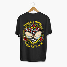 Load image into Gallery viewer, Thick Thighs Thin Patience T-shirt (Unisex)-Tattoo Clothing, Tattoo T-Shirt, N03-Broken Society