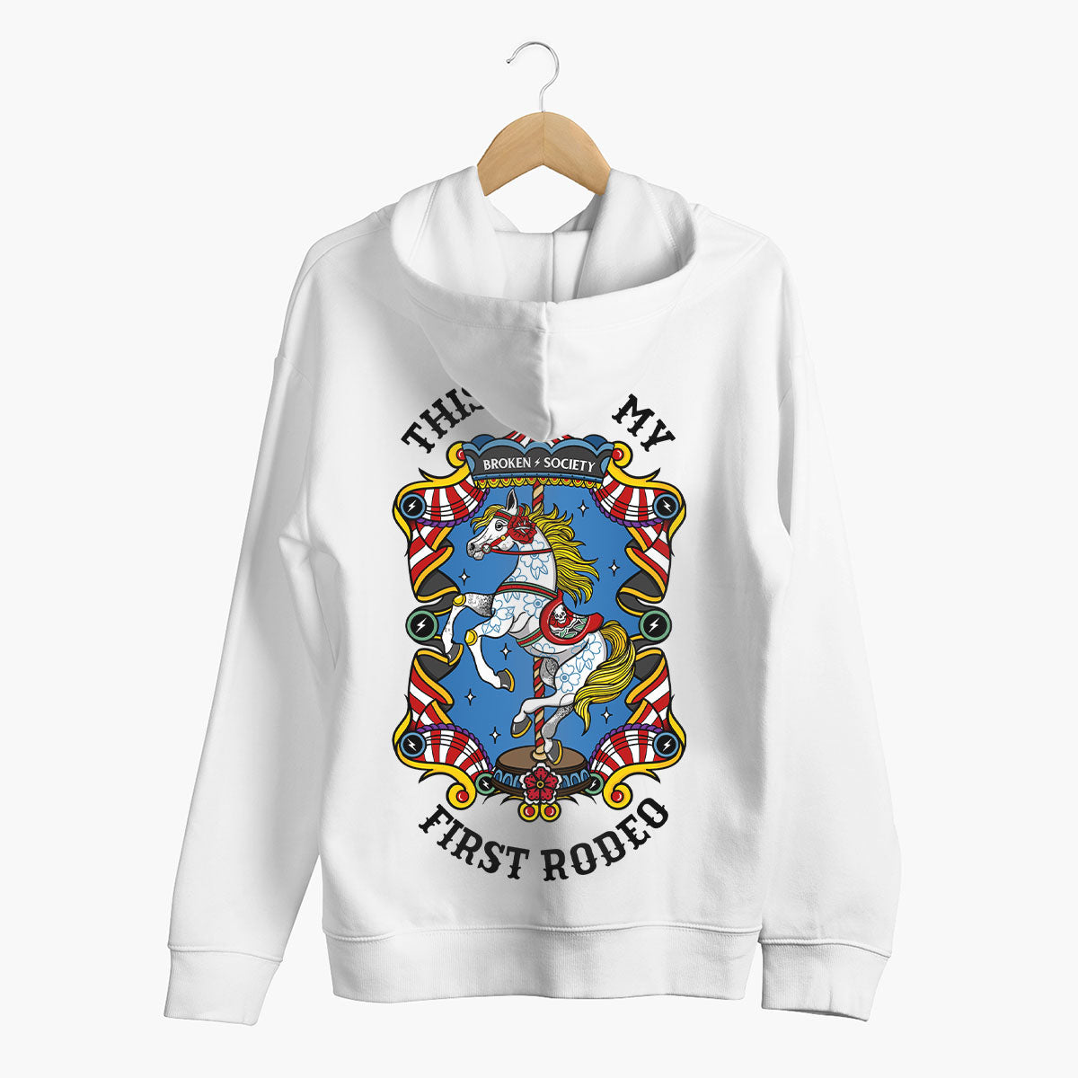 This Ain't My First Rodeo Hoodie (Unisex)-Tattoo Clothing, Tattoo Hoodie, JH001-Broken Society
