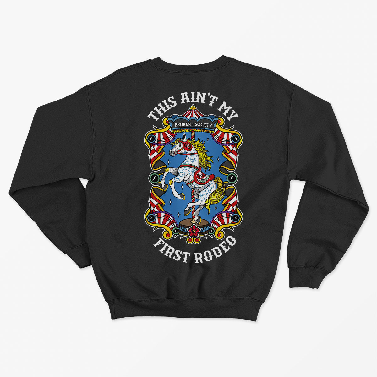 This Ain't My First Rodeo Kids Sweatshirt (Unisex)-Tattoo Clothing, Tattoo Sweatshirt, JH030J-Broken Society