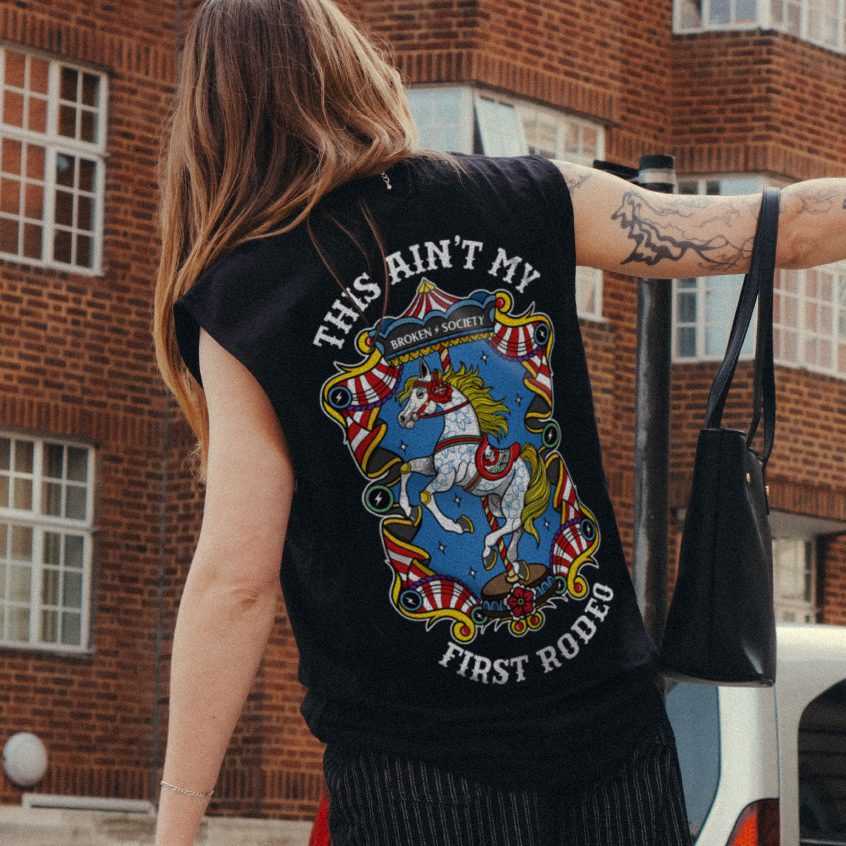 This Ain't My First Rodeo Sleeveless T-Shirt (Unisex)-Tattoo Clothing, Tattoo Sleeveless T-Shirt, EP01S-Broken Society