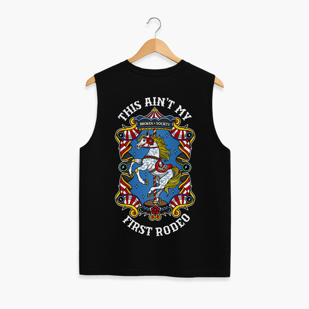 This Ain't My First Rodeo Sleeveless T-Shirt (Unisex)-Tattoo Clothing, Tattoo Sleeveless T-Shirt, EP01S-Broken Society