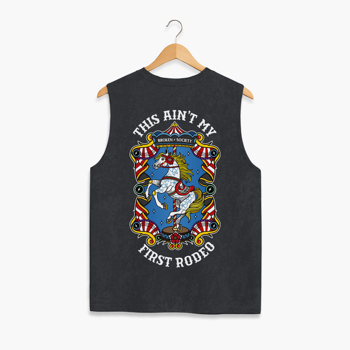 This Ain't My First Rodeo Sleeveless T-Shirt (Unisex)-Tattoo Clothing, Tattoo Sleeveless T-Shirt, EP01S-Broken Society