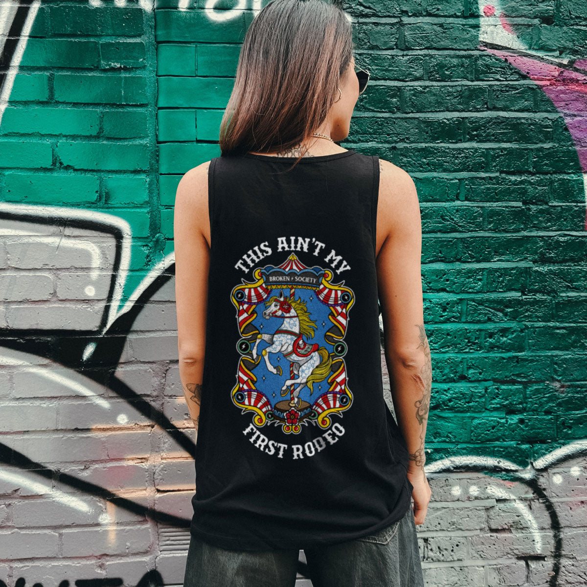 This Ain't My First Rodeo Tank (Unisex)-Tattoo Clothing, Tattoo Tank, 03980-Broken Society
