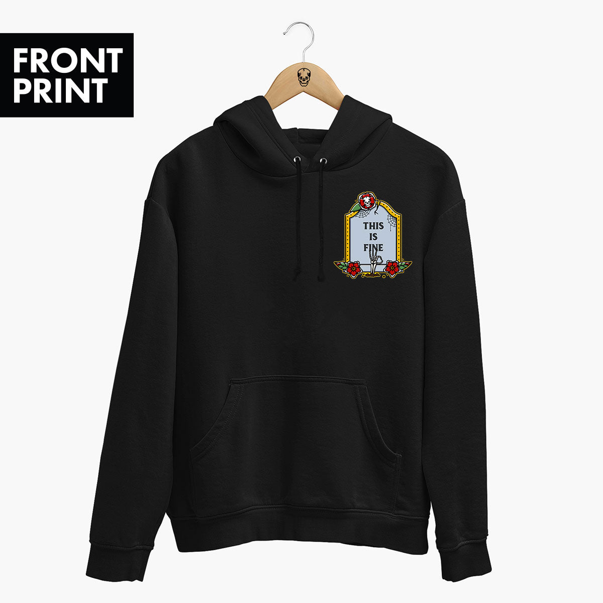 This Is Fine Hoodie (Unisex)-Tattoo Clothing, Tattoo Hoodie, JH001-Broken Society