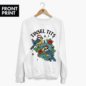 Tinsel Tits Christmas Jumper (Unisex)-Tattoo Clothing, Tattoo Sweatshirt, JH030-Broken Society