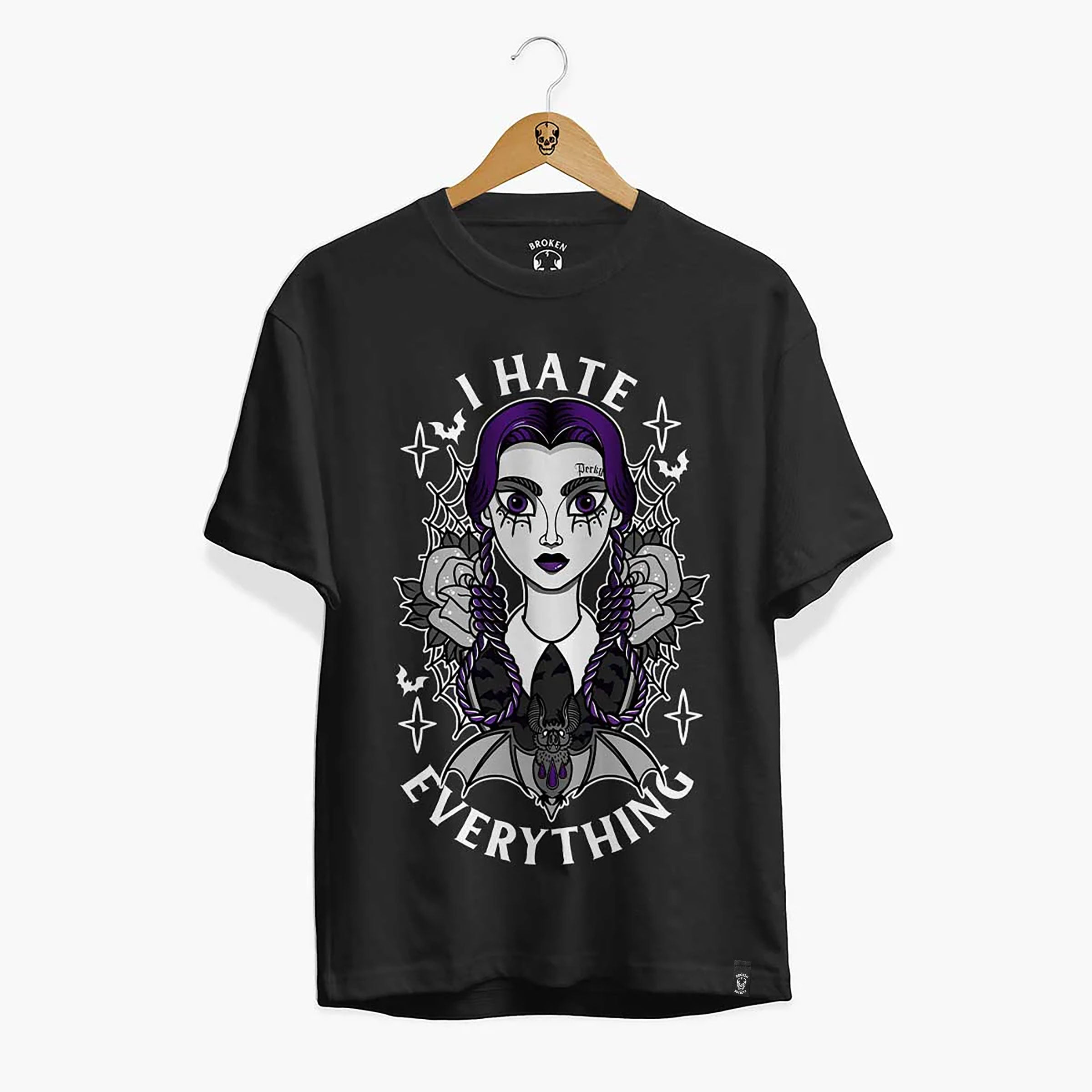 Wednesday Addams T-Shirt (Unisex)-Tattoo Clothing, Tattoo T-Shirt, EP01-Broken Society
