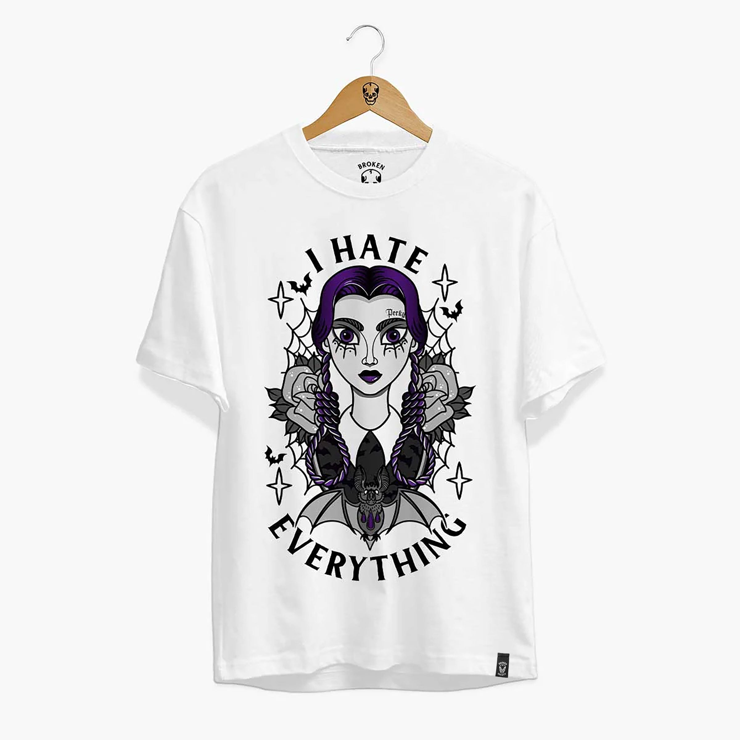 Wednesday Addams T-Shirt (Unisex)-Tattoo Clothing, Tattoo T-Shirt, EP01-Broken Society
